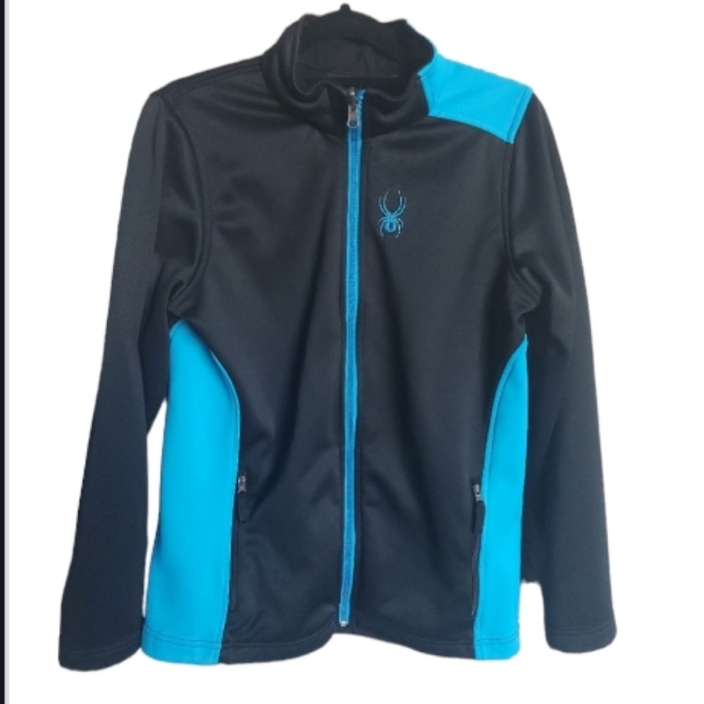 SPYDER Turquoise Black Zip Jacket. Kid's XL but can fix XS-S adult